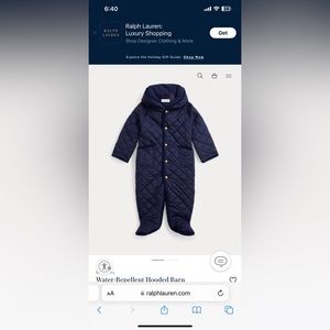 Ralph Lauren Water Repellent Baby Bunting